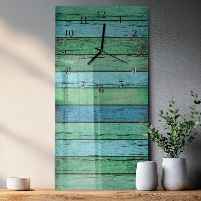 Horloge verticale en verre Bois