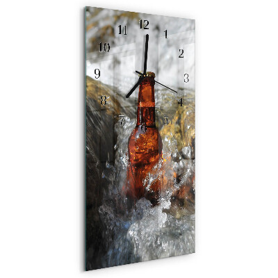 Horloge verticale en verre Bière