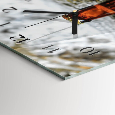 Horloge verticale en verre Bière