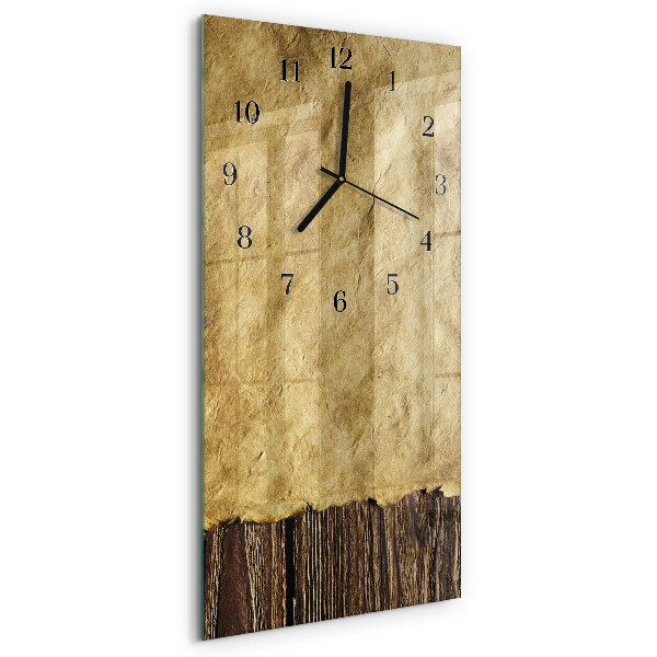 Horloge verticale en verre Papier de table