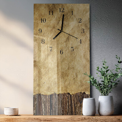 Horloge verticale en verre Papier de table