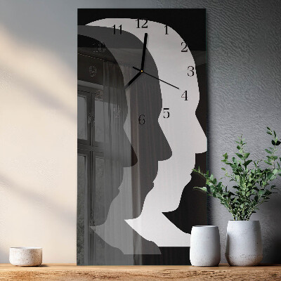 Horloge verticale en verre Affronter