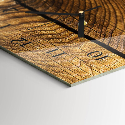 Horloge verticale en verre Bois