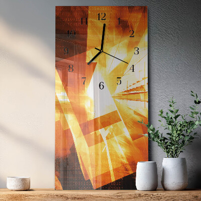 Horloge verticale en verre Abstraction