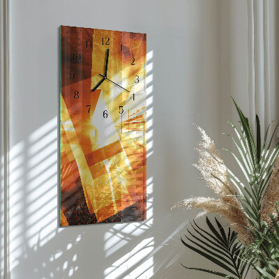 Horloge verticale en verre Abstraction