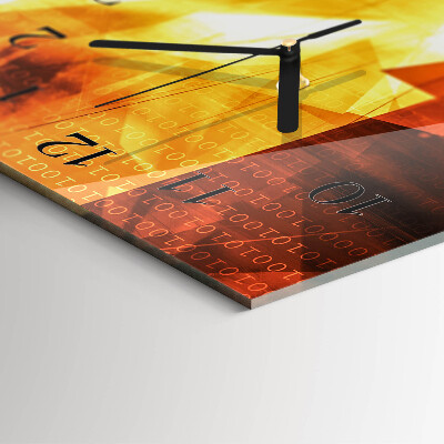 Horloge verticale en verre Abstraction