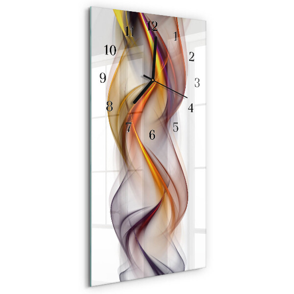 Horloge verticale en verre Abstraction