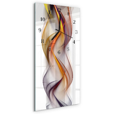 Horloge verticale en verre Abstraction