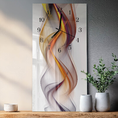 Horloge verticale en verre Abstraction