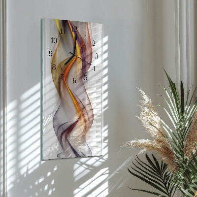 Horloge verticale en verre Abstraction