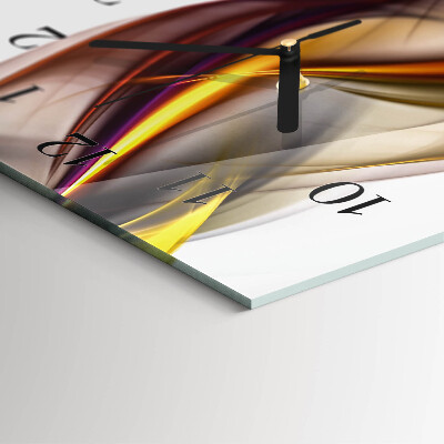 Horloge verticale en verre Abstraction