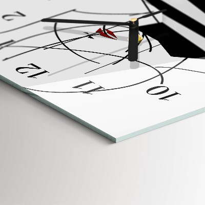 Horloge verticale en verre Femme blanche