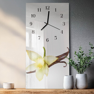 Horloge verticale en verre Lis