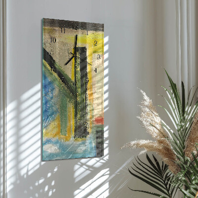 Horloge verticale en verre Modèle