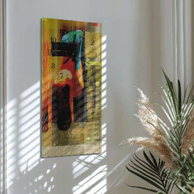 Horloge verticale en verre Modèle