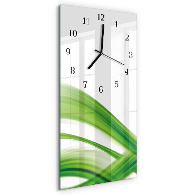 Horloge verticale en verre Vague abstraite