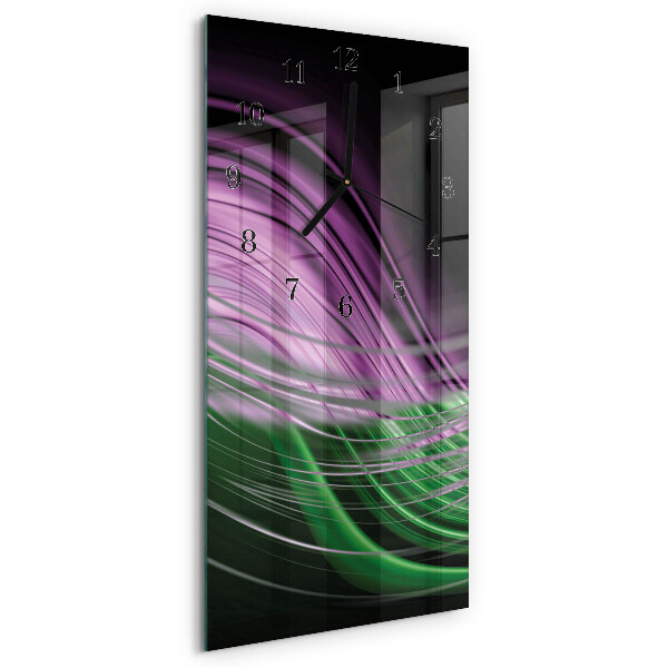 Horloge verticale en verre Art abstrait