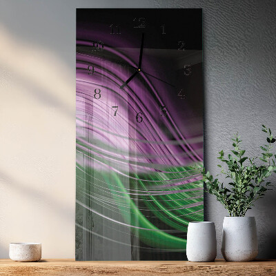 Horloge verticale en verre Art abstrait