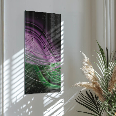 Horloge verticale en verre Art abstrait