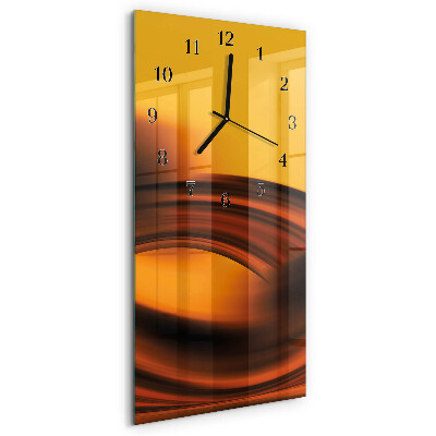 Horloge verticale en verre Abstraction