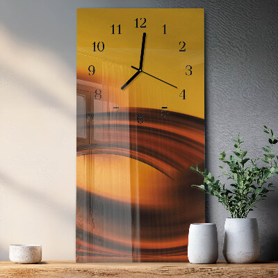 Horloge verticale en verre Abstraction