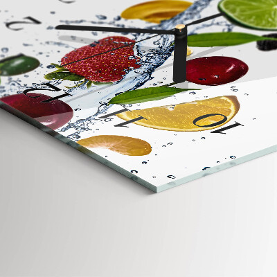Horloge verticale en verre Fruit