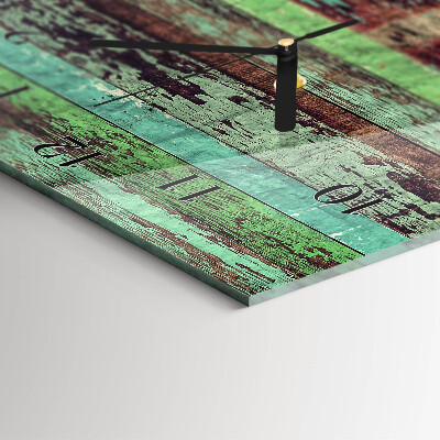 Horloge verticale en verre Bois