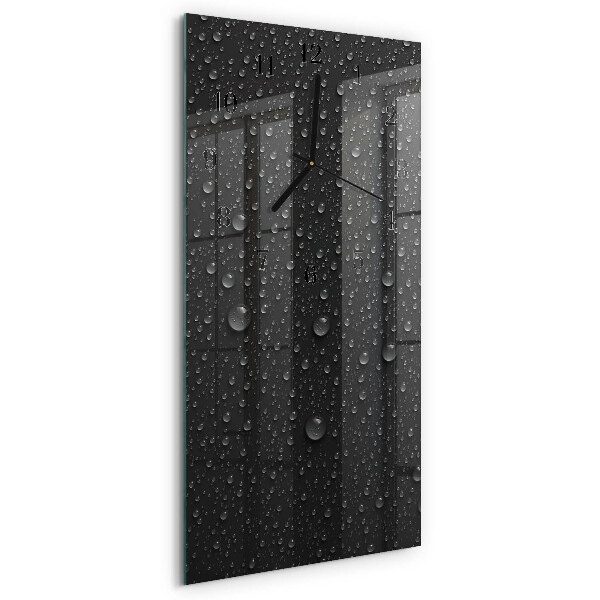 Horloge verticale en verre Baisse