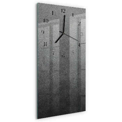 Horloge verticale en verre Mur de marbre