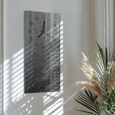 Horloge verticale en verre Mur de marbre