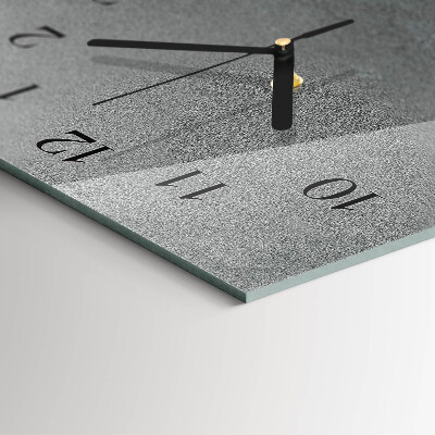 Horloge verticale en verre Mur de marbre