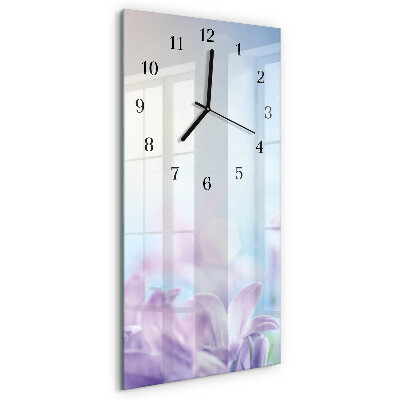 Horloge verticale en verre Violet