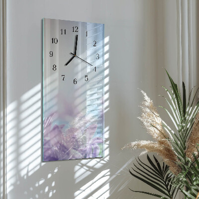 Horloge verticale en verre Violet