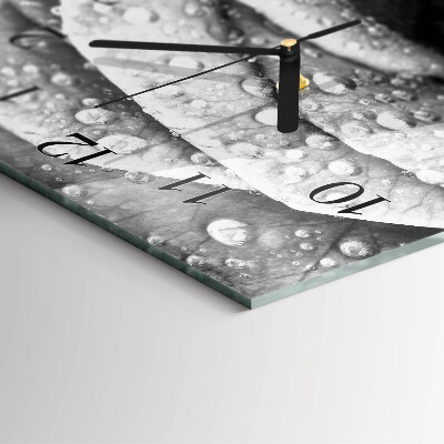 Horloge verticale en verre Rose