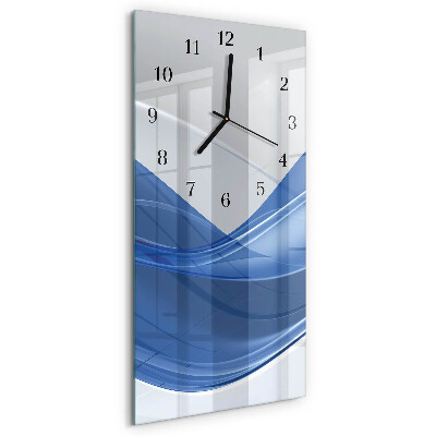 Horloge verticale en verre Lignes abstraites