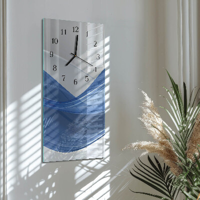 Horloge verticale en verre Lignes abstraites