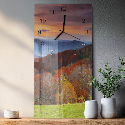 Horloge verticale en verre Perspectives