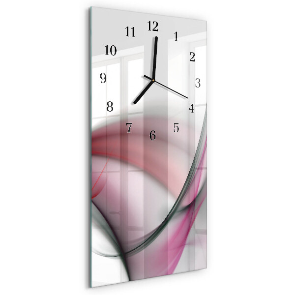 Horloge verticale en verre Art abstrait