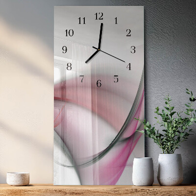 Horloge verticale en verre Art abstrait