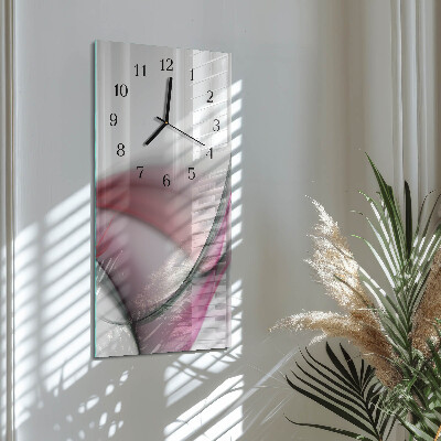 Horloge verticale en verre Art abstrait