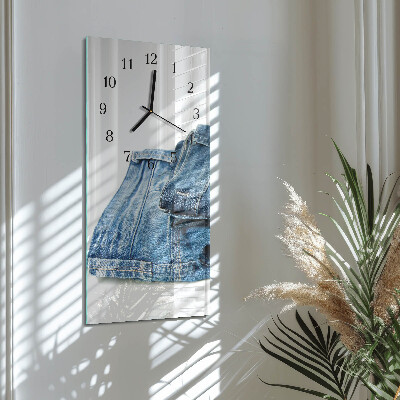 Horloge verticale en verre Jeans