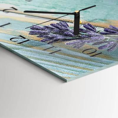 Horloge verticale en verre Lavande