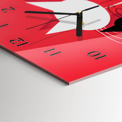 Horloge verticale en verre Chats