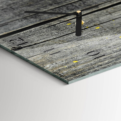 Horloge verticale en verre Planche en bois