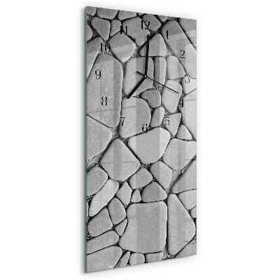 Horloge verticale en verre Pierres