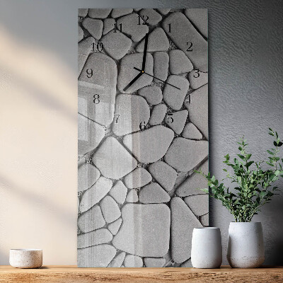 Horloge verticale en verre Pierres