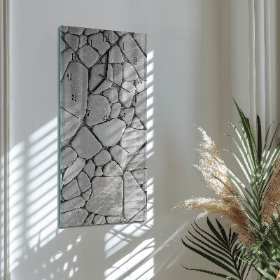Horloge verticale en verre Pierres