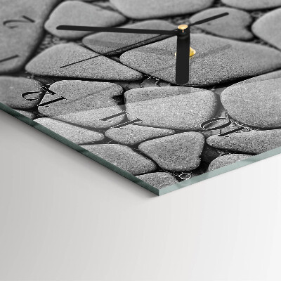 Horloge verticale en verre Pierres