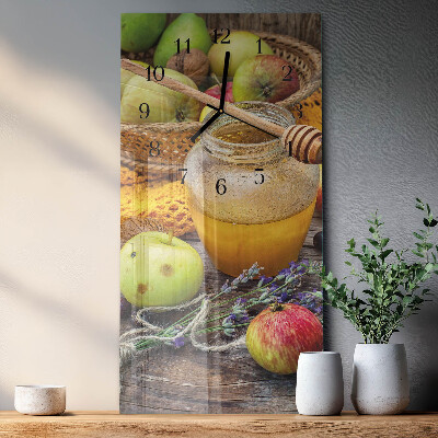 Horloge verticale en verre Table d'automne
