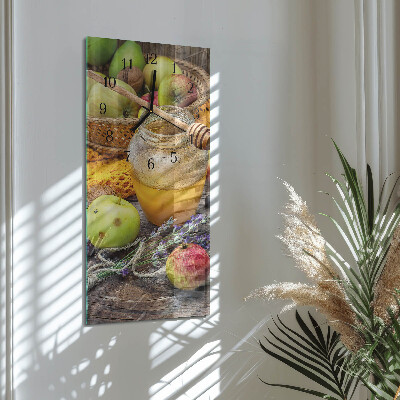 Horloge verticale en verre Table d'automne